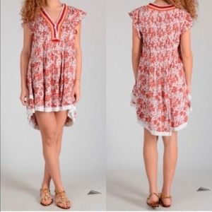 POUPETTE ST BARTH Romper Sasha Orange Floral